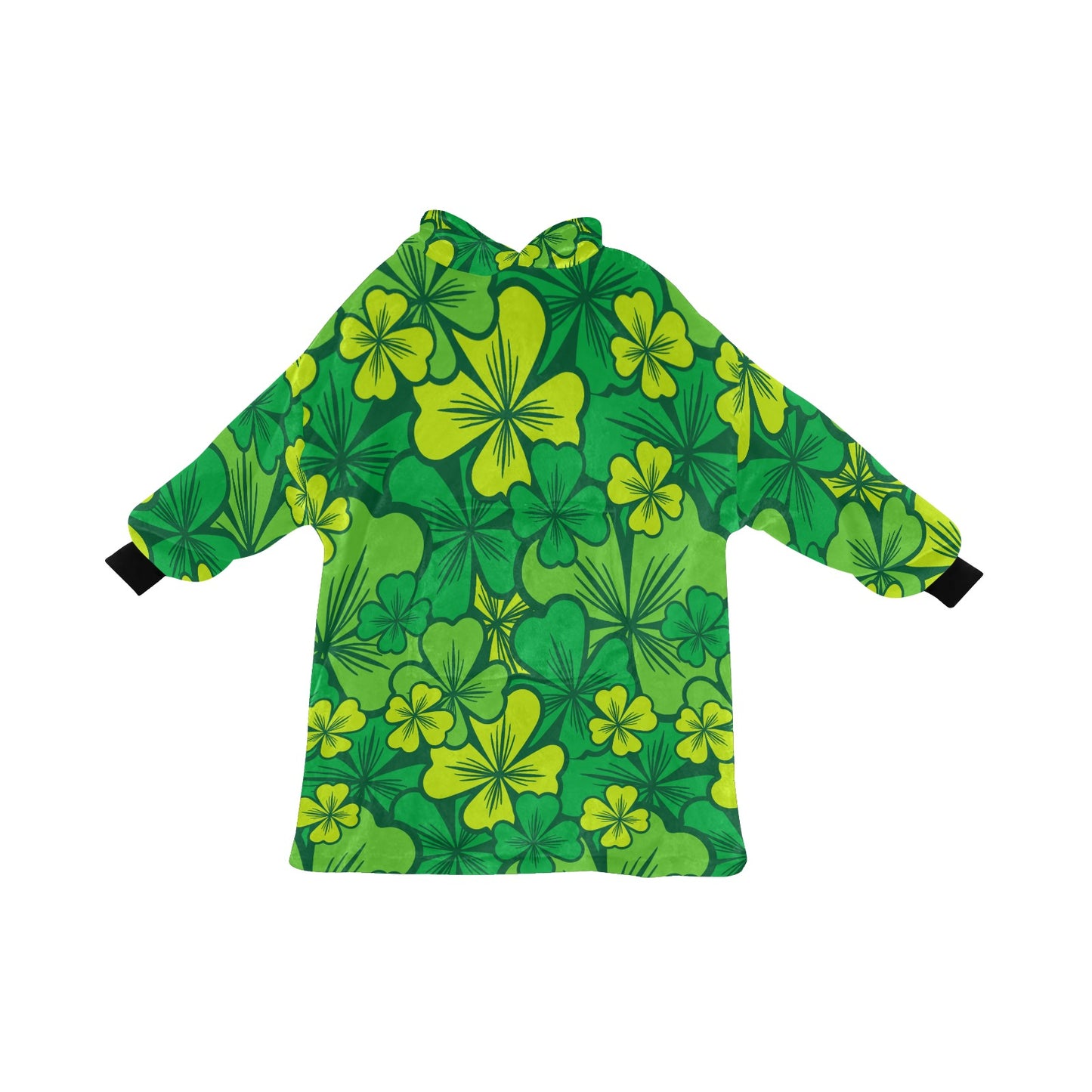 Irish Shamrock Blanket Hoodie for Women