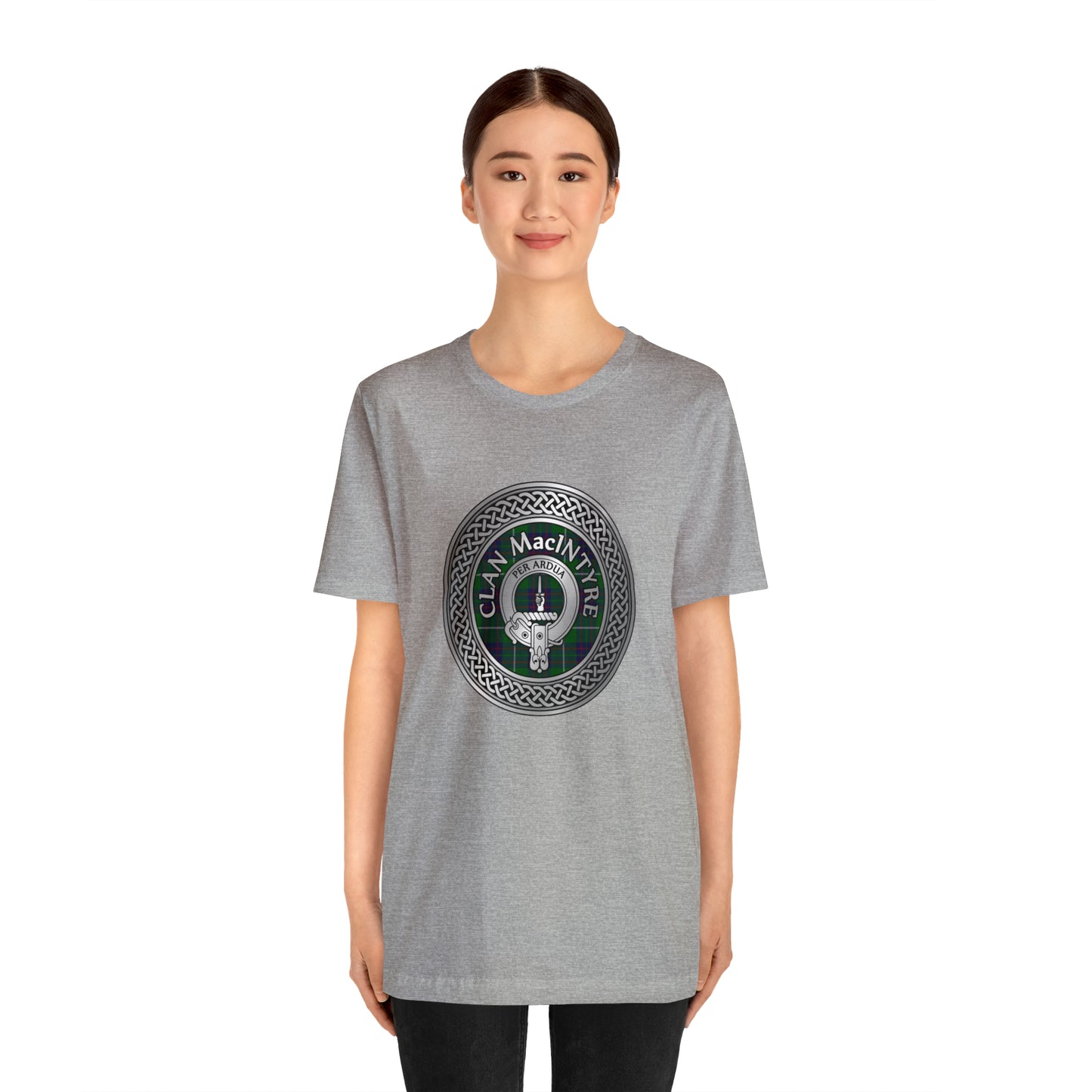 Clan MacIntyre Crest & Tartan Knot | Unisex T-Shirt