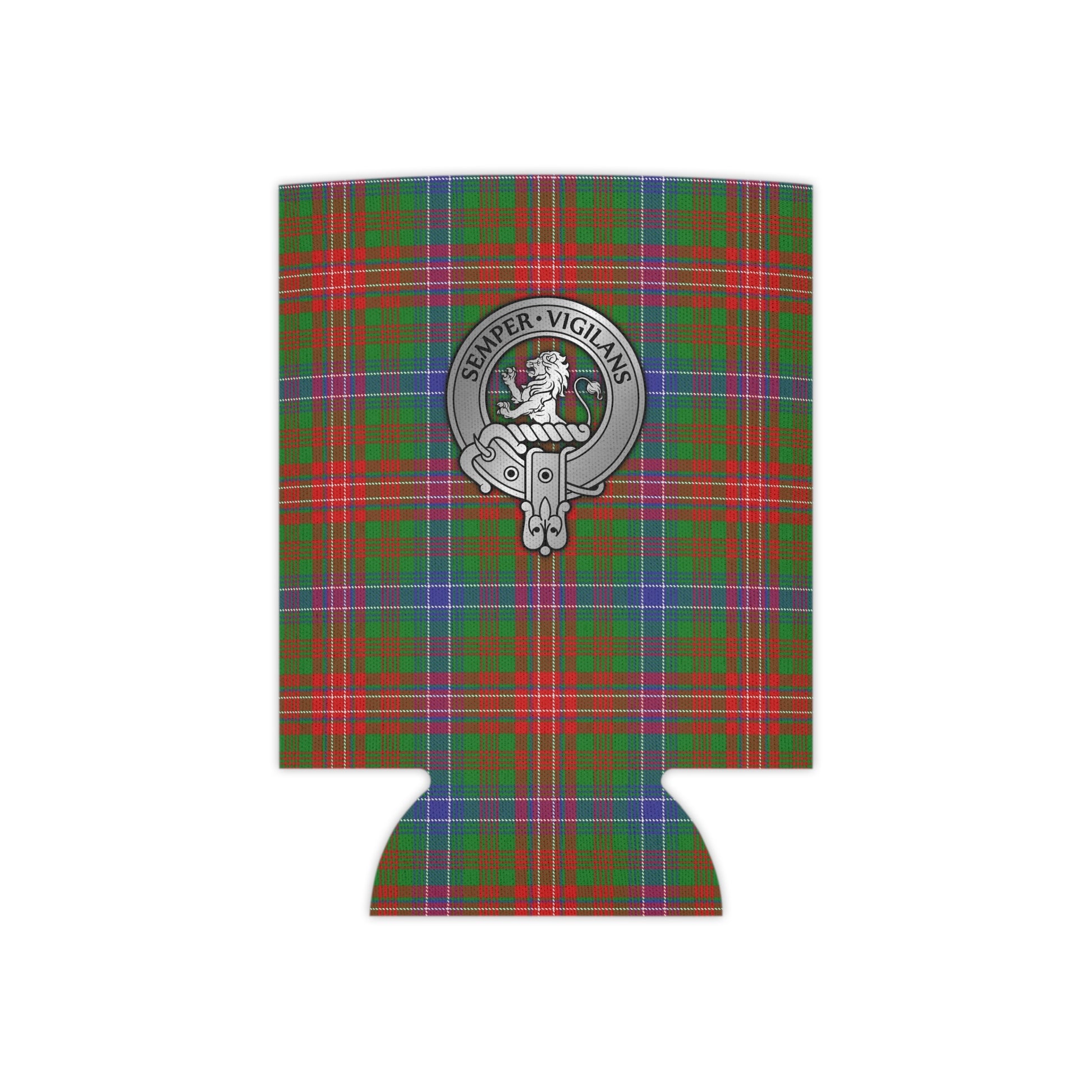 Clan Wilson Crest & Tartan Can Cooler