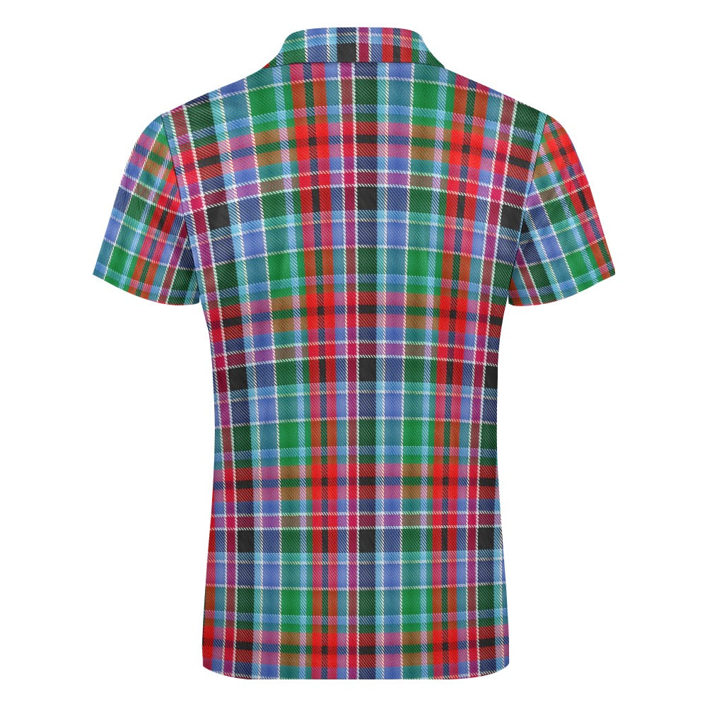 Clan Gordon Red Tartan Short sleeve polo shirt