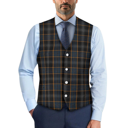 North Sea Oil Tartan Suit vest jacket