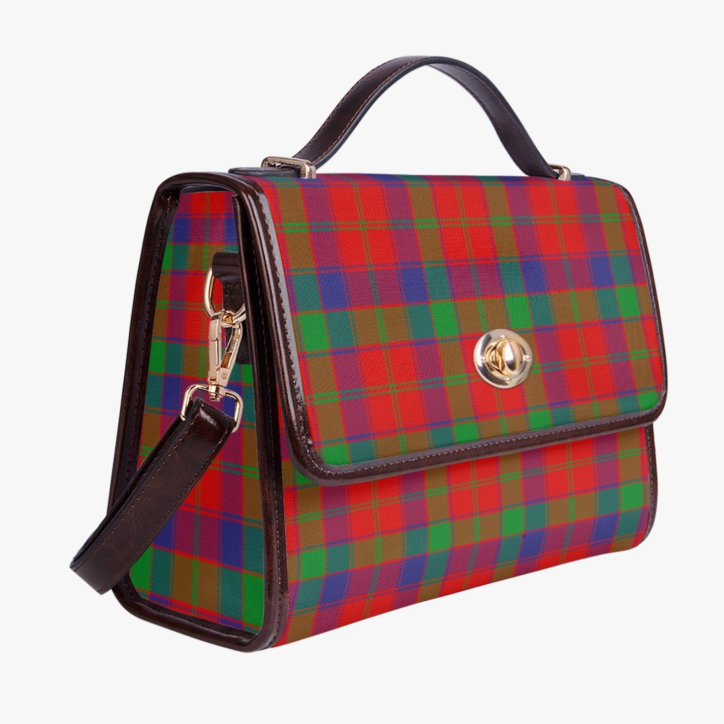 Clan Donnachaidh Leather Flap Satchel Bag