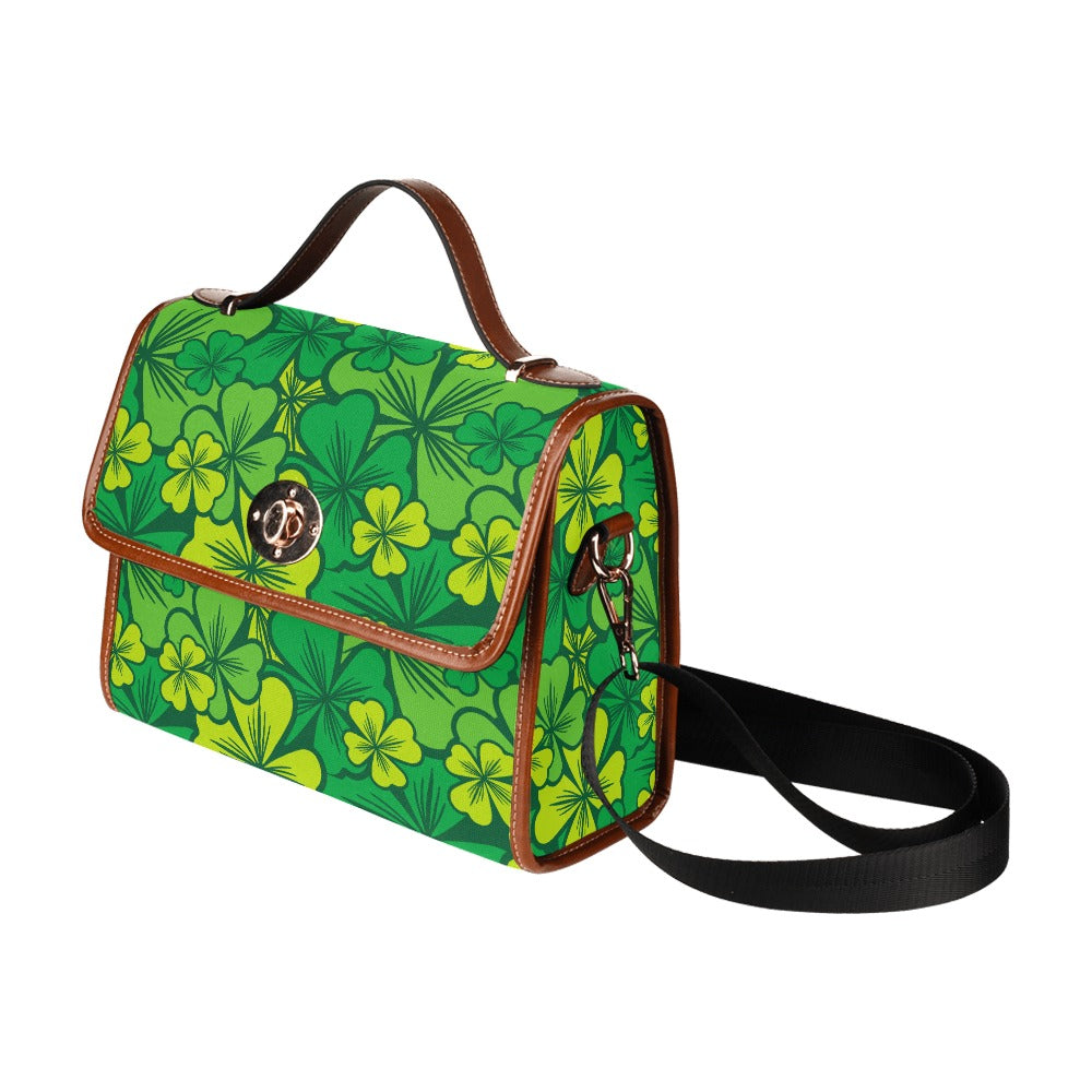 Irish Shamrock Canvas Handbag