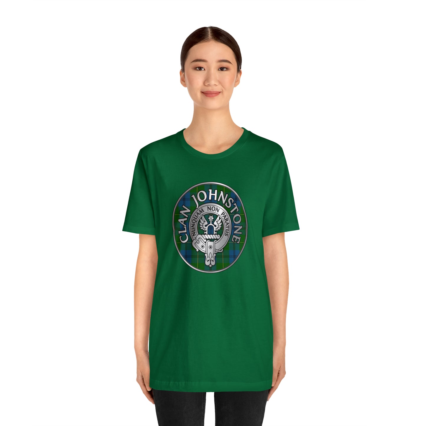 Clan Johnstone Crest & Tartan | Unisex T-Shirt