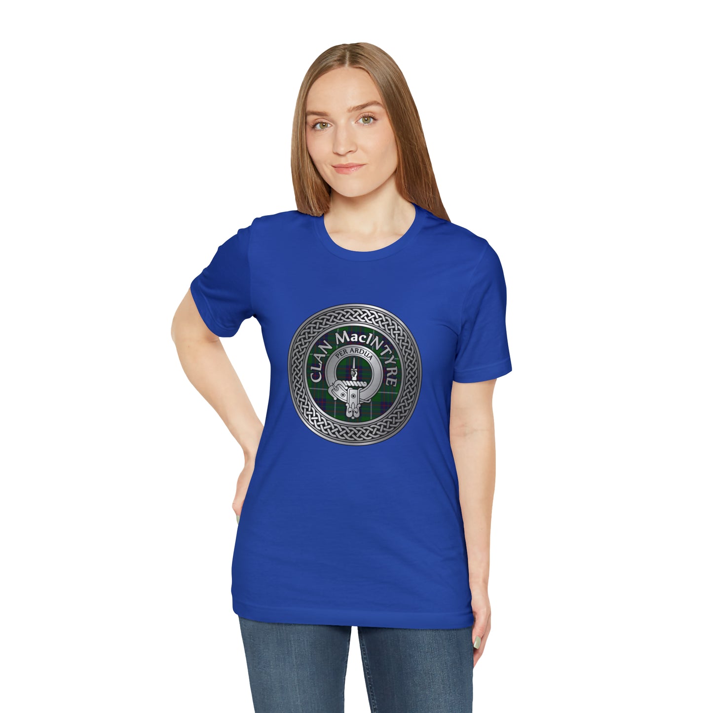 Clan MacIntyre Crest & Tartan Knot | Unisex T-Shirt