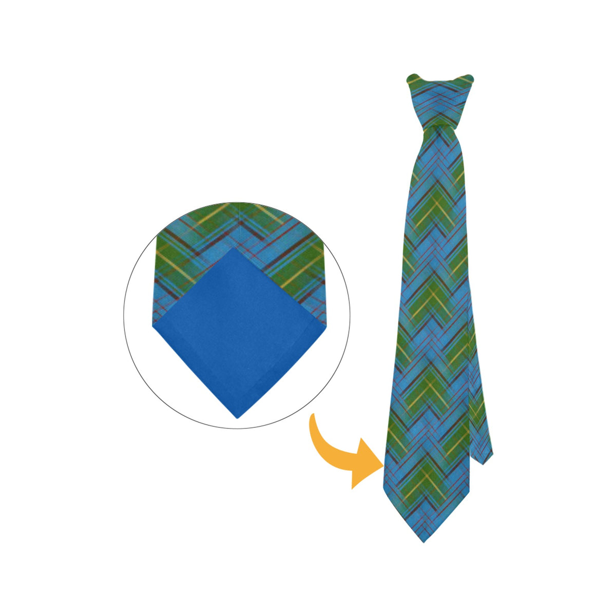 Irish County Donegal Tartan Necktie