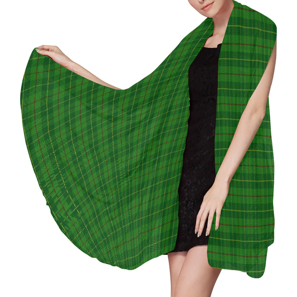 Galloway District Green Tartan Chiffon Scarf