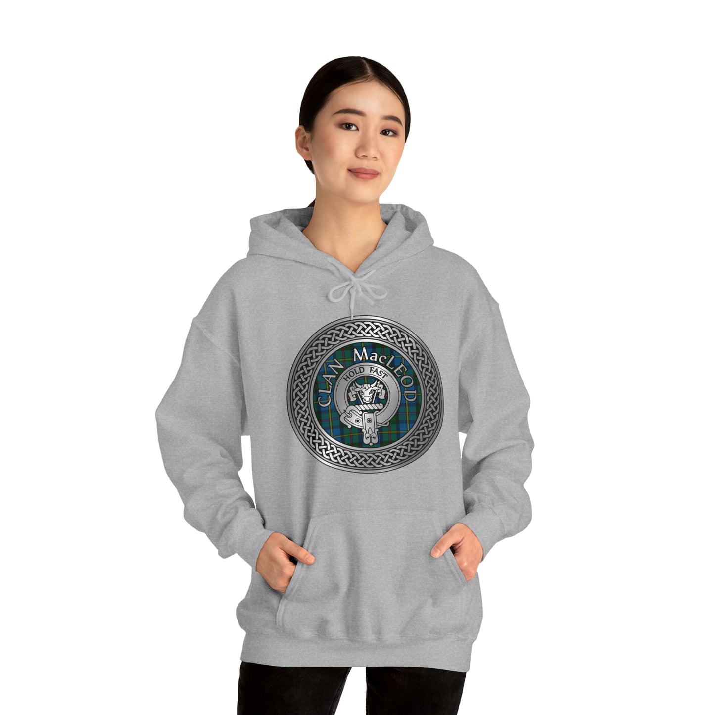 Clan MacLeod Crest & Tartan Unisex Heavy Blend™ Hooded Sweatshirt