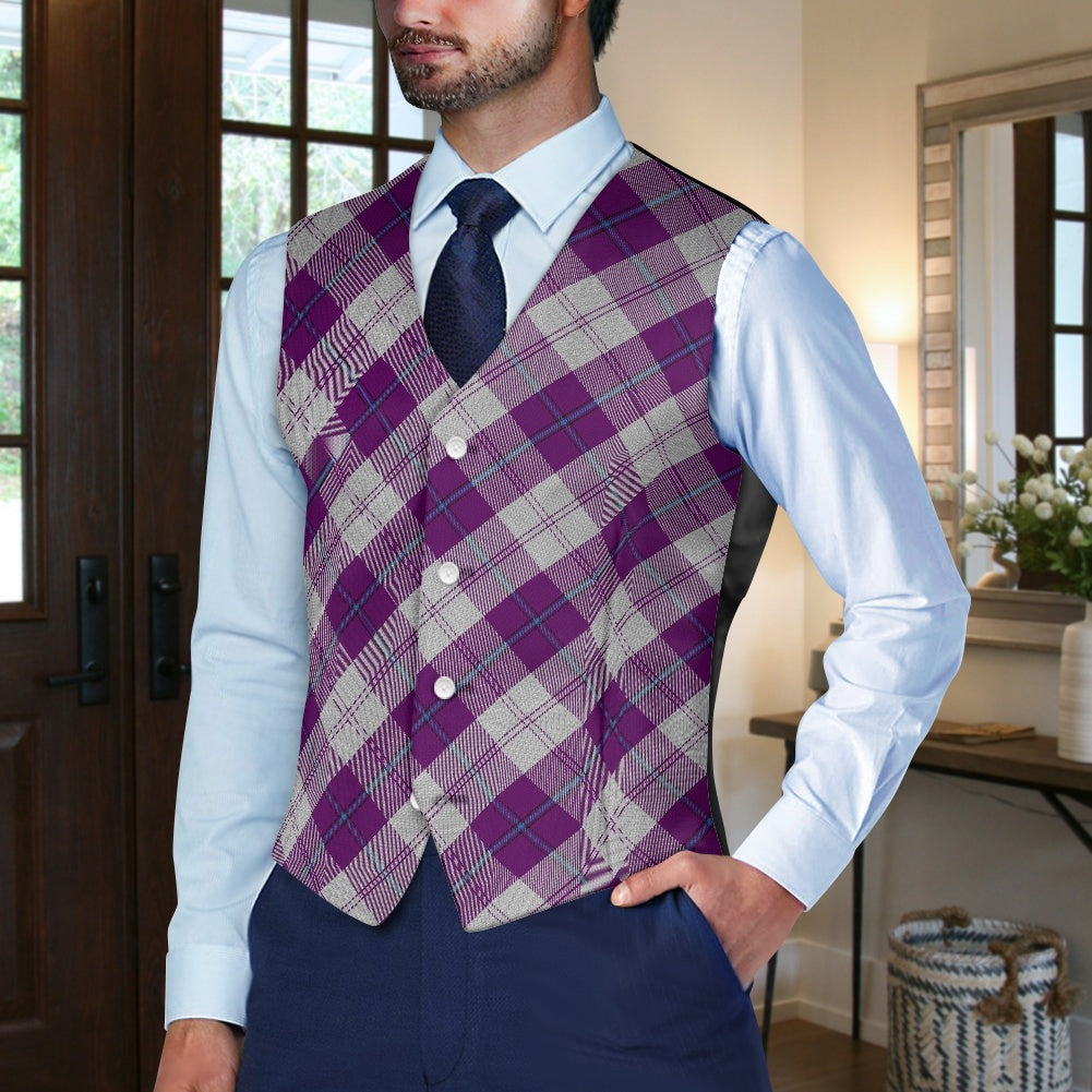 Clan Cunningham Dress Purple Tartan Suit vest jacket