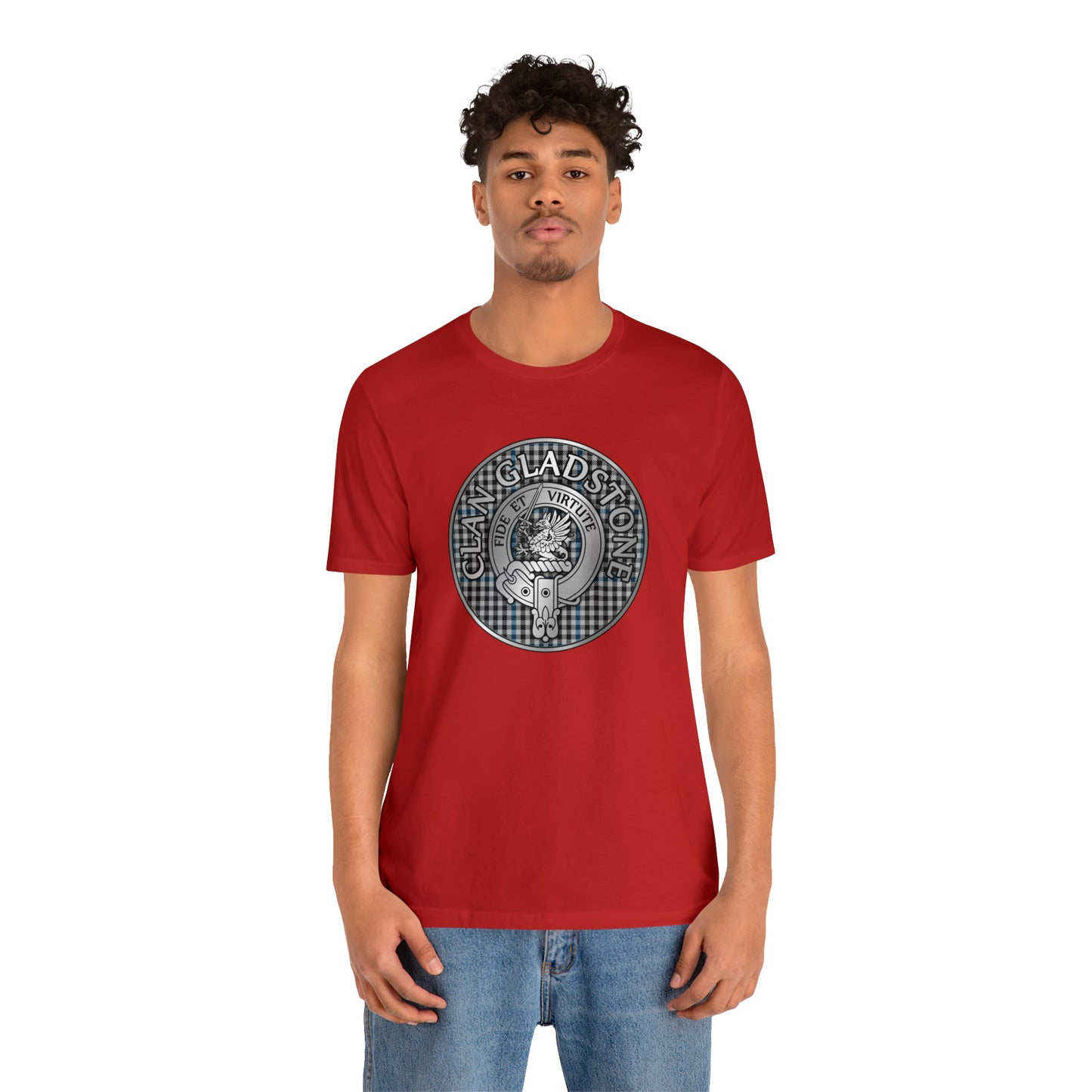 Clan Gladstone Crest & Tartan | Unisex T-Shirt