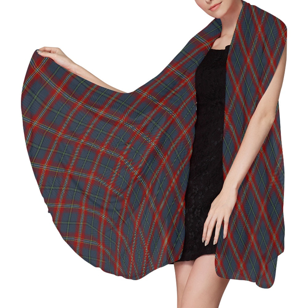 Breizh | Breton | Bretagne Bro-Naoned Tartan Chiffon Scarf Bias