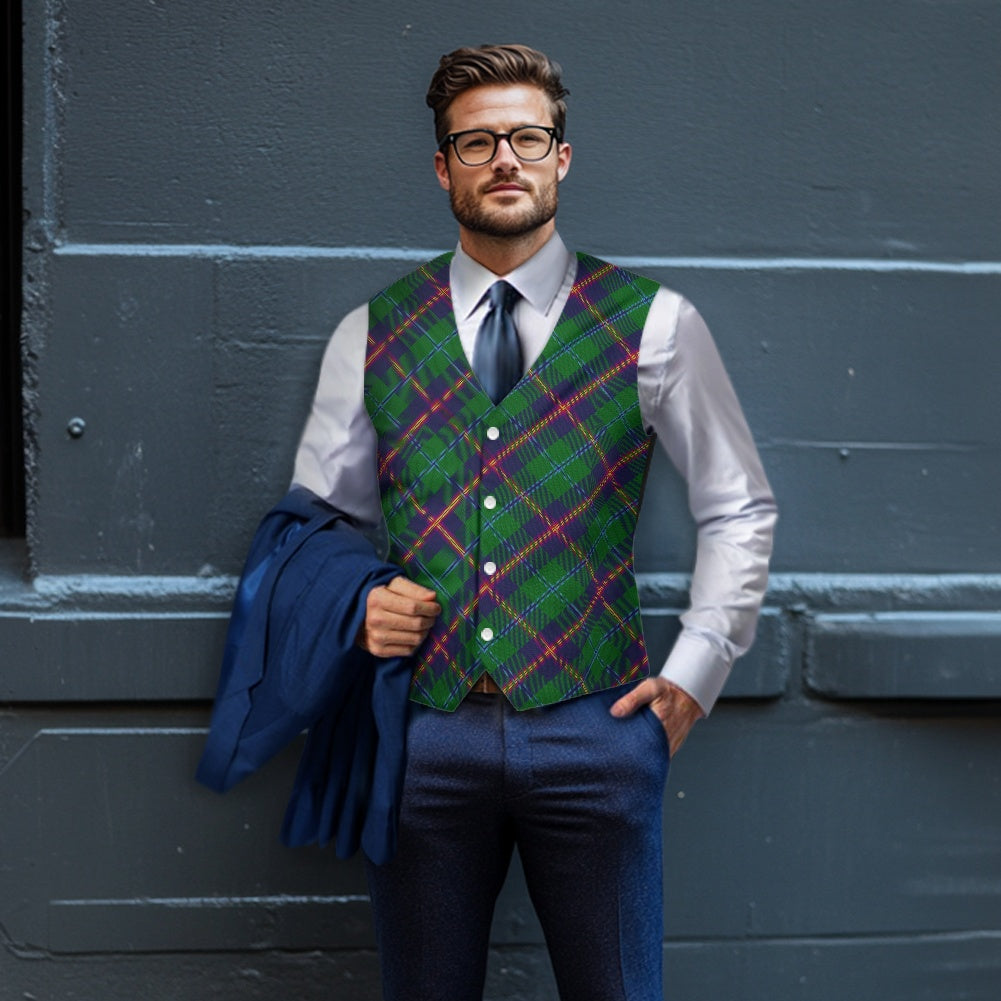Clan Young Tartan Bias Suit vest jacket