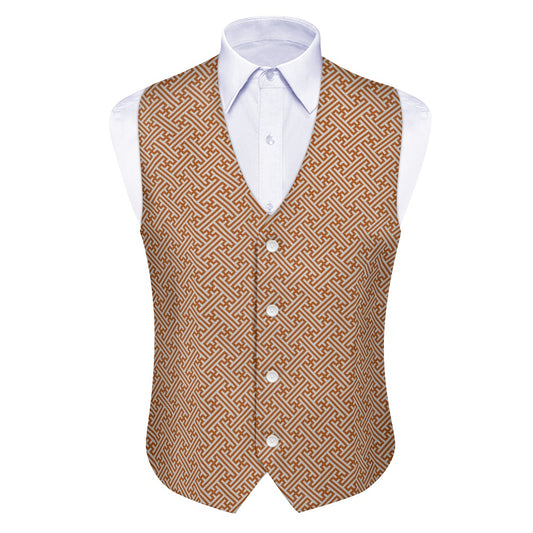 Wagara - Sayagata Brown Suit vest jacket