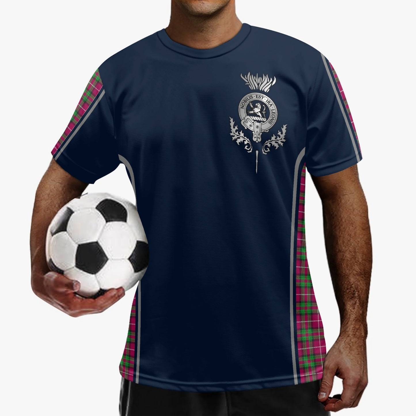 Clan Stewart of Bute Crest & Tartan Soccer Jersey