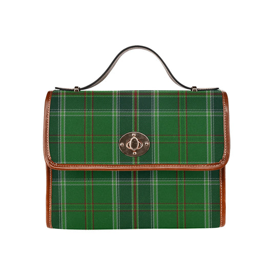 All Ireland Green Tartan Canvas Handbag