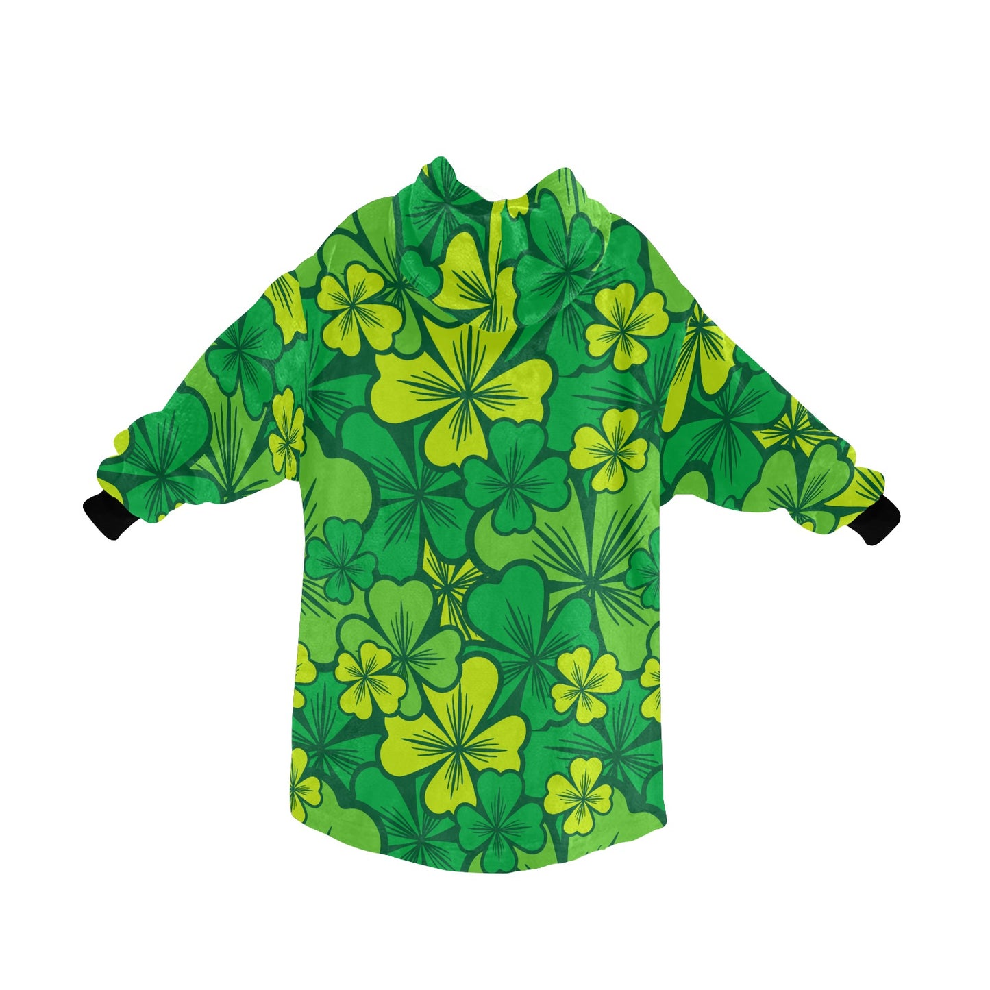 Irish Shamrock Blanket Hoodie for Women