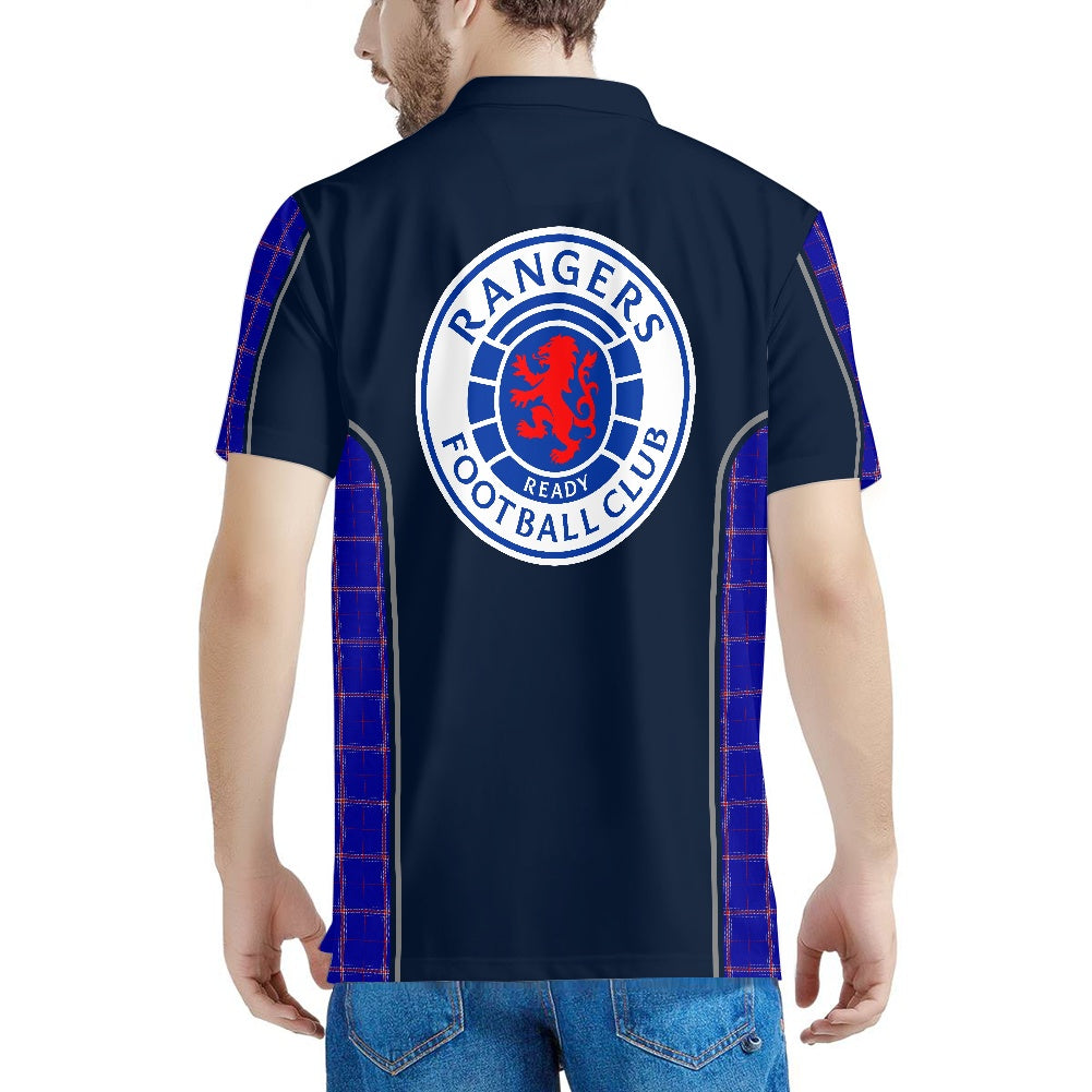 Rangers Lion Crest & Tartan Polo