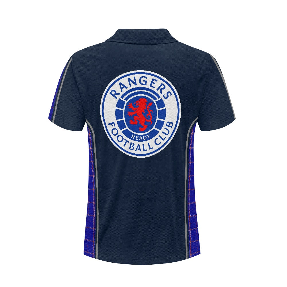 Rangers Lion Crest & Tartan Polo