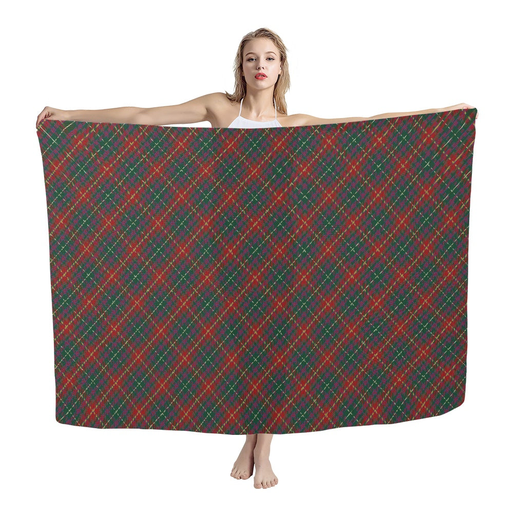 Irish County Meath Tartan Bias Chiffon Scarf