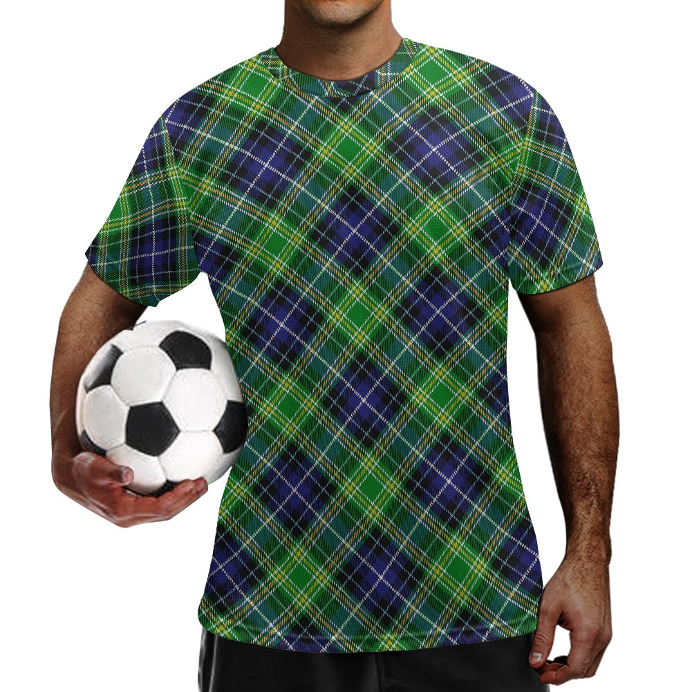 Clan MacKellar Tartan Football Shirt white