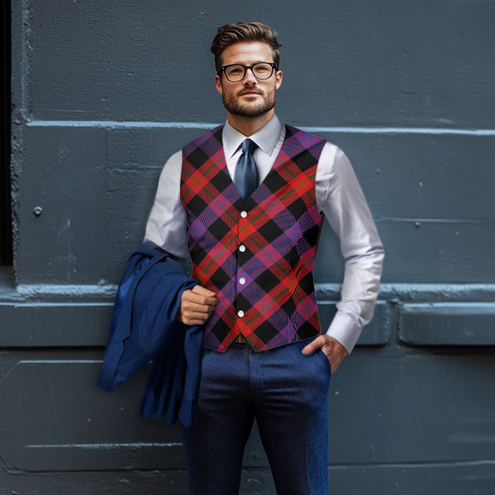 Clan Brown Tartan Suit vest jacket