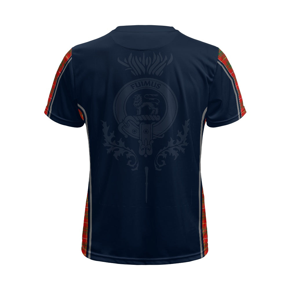 Clan Bruce Crest & Tartan Football Shirt