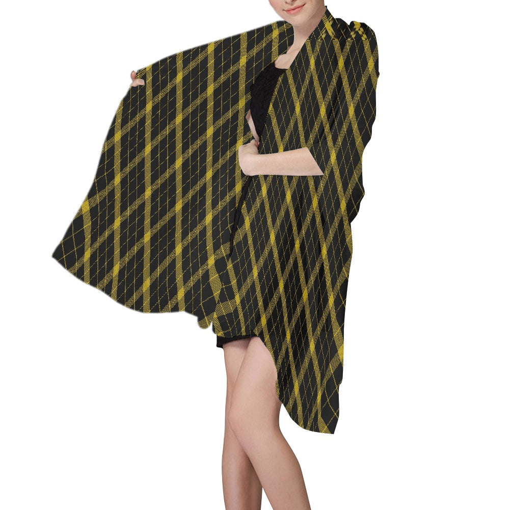 Clan Raeburn Tartan Bias Chiffon Scarf