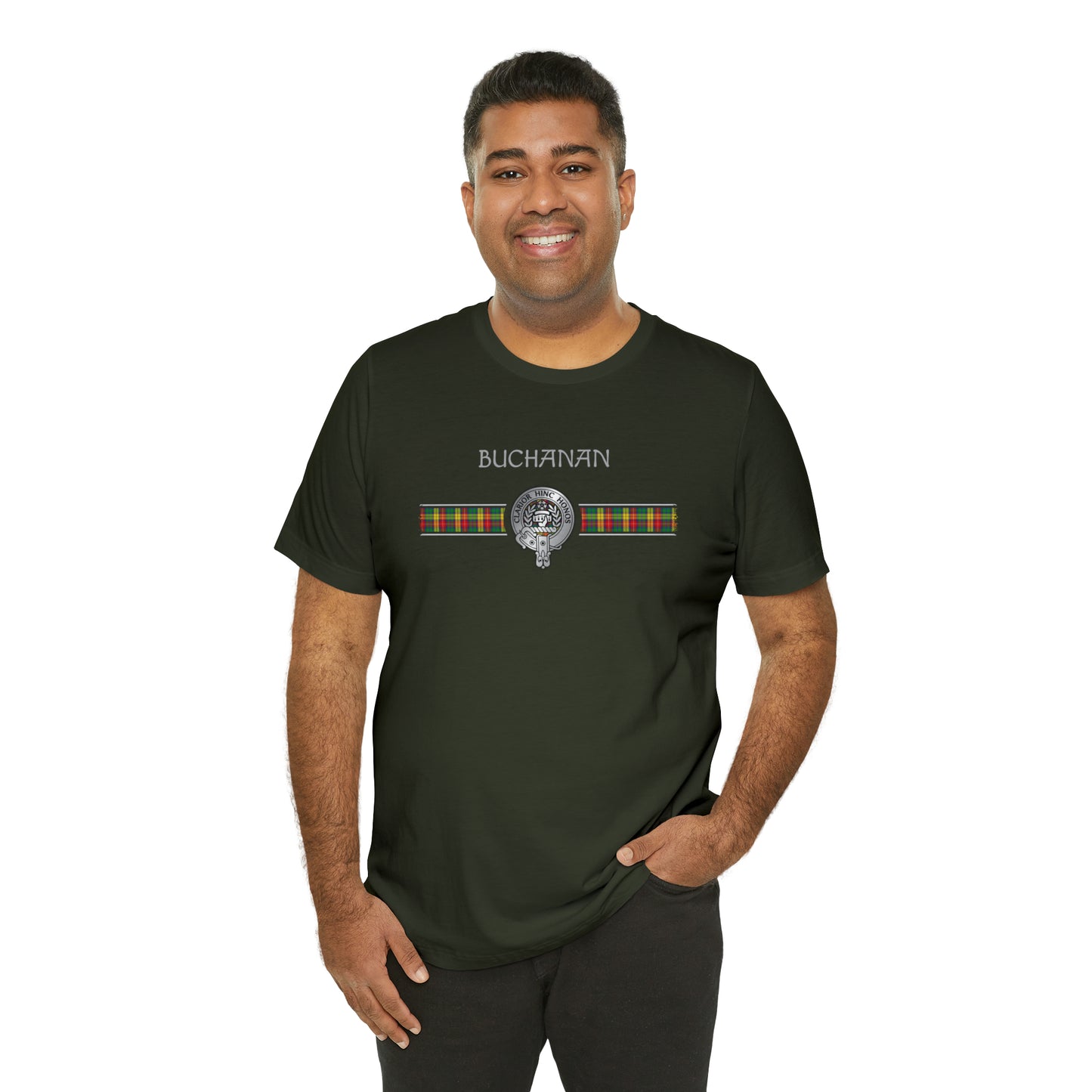 Clan Buchanan Crest & Tartan | Unisex T-Shirt