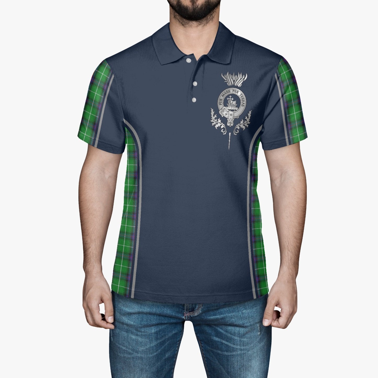 Clan MacDonald Crest & Tartan Polo Shirt