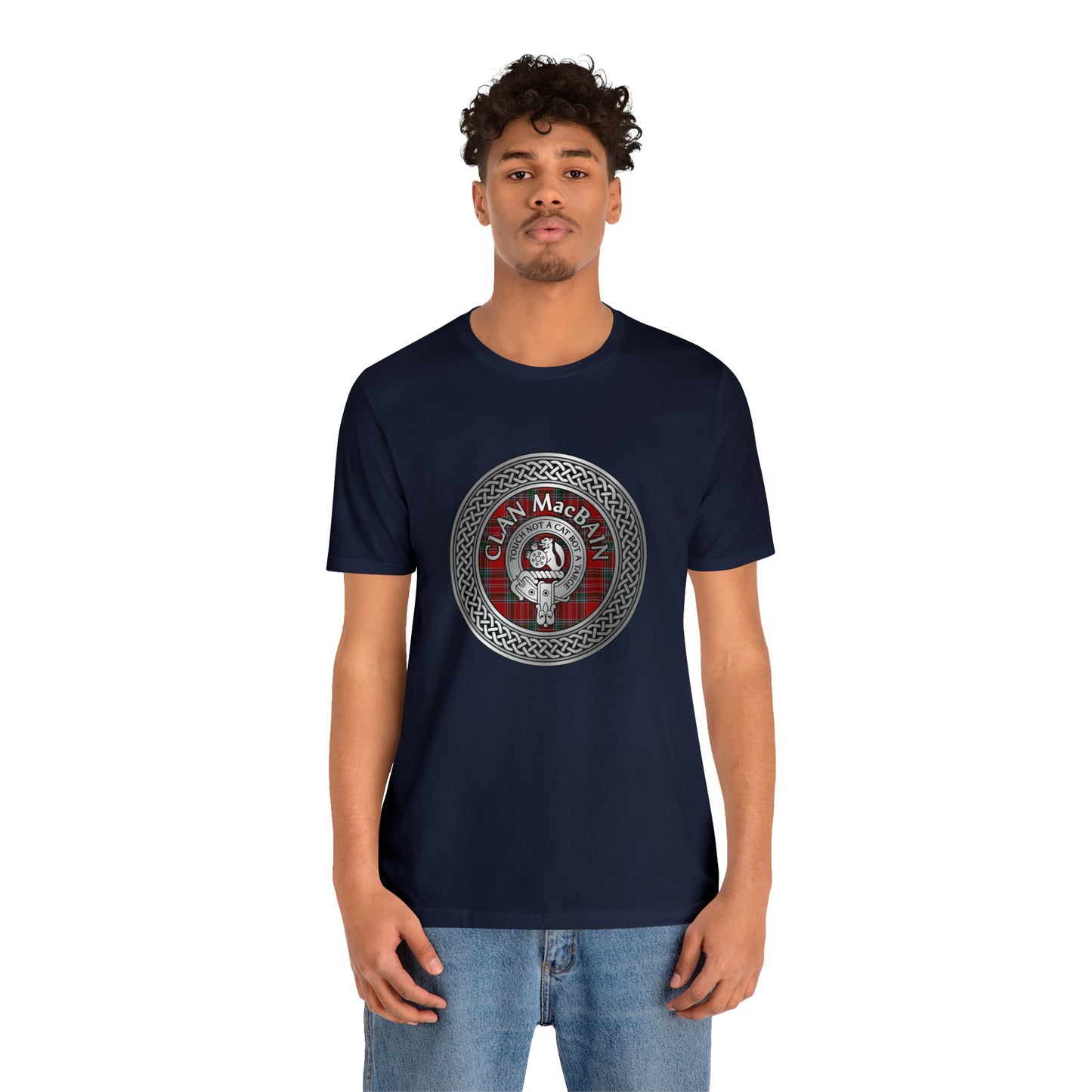 Clan MacBain Crest & Tartan Knot | Unisex T-Shirt