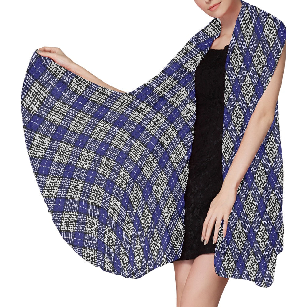 Clan Napier Tartan Bias Chiffon Scarf