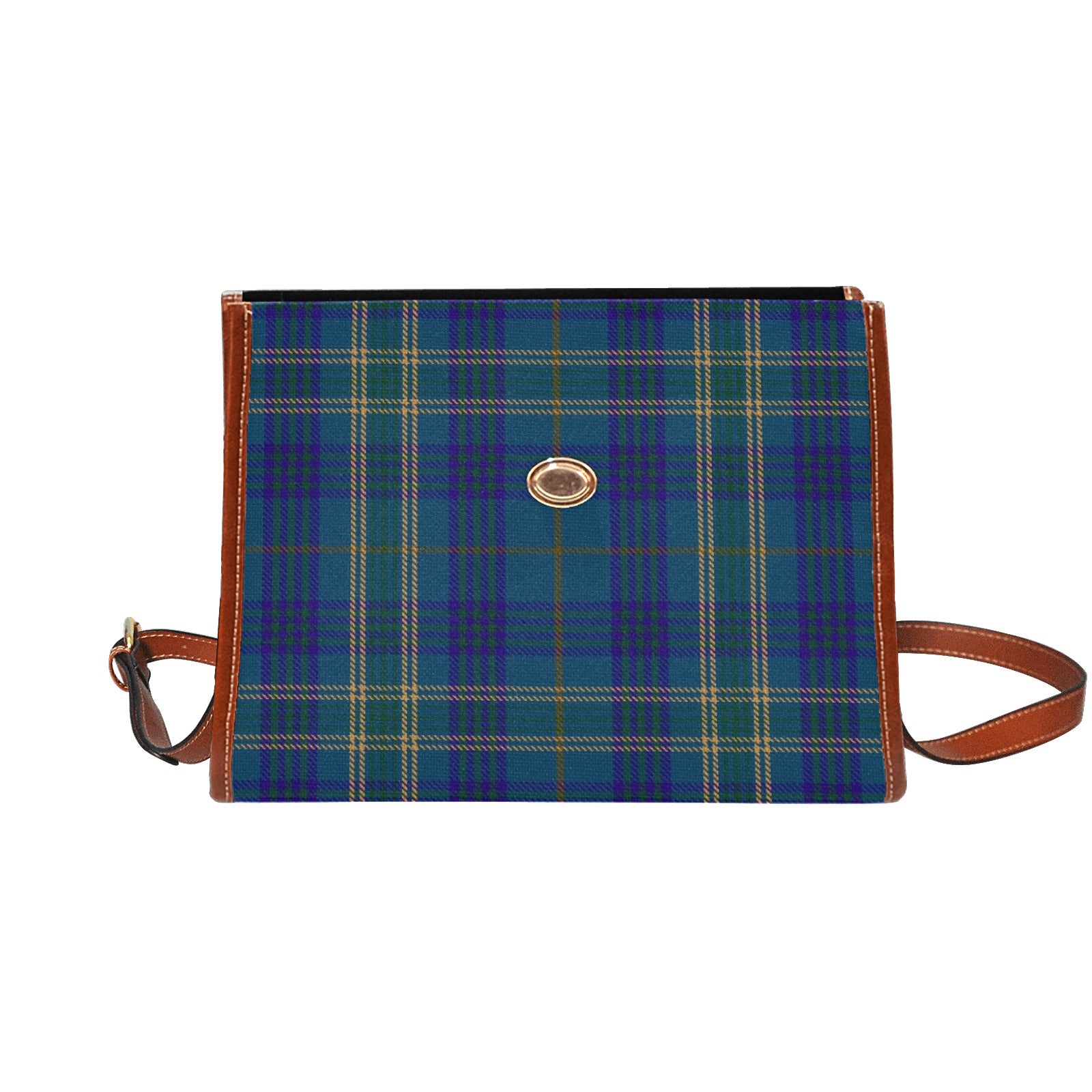 Irish County Fermanagh Tartan Canvas Handbag