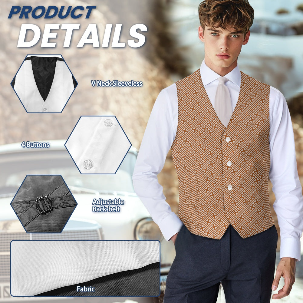 Wagara - Sayagata Brown Suit vest jacket