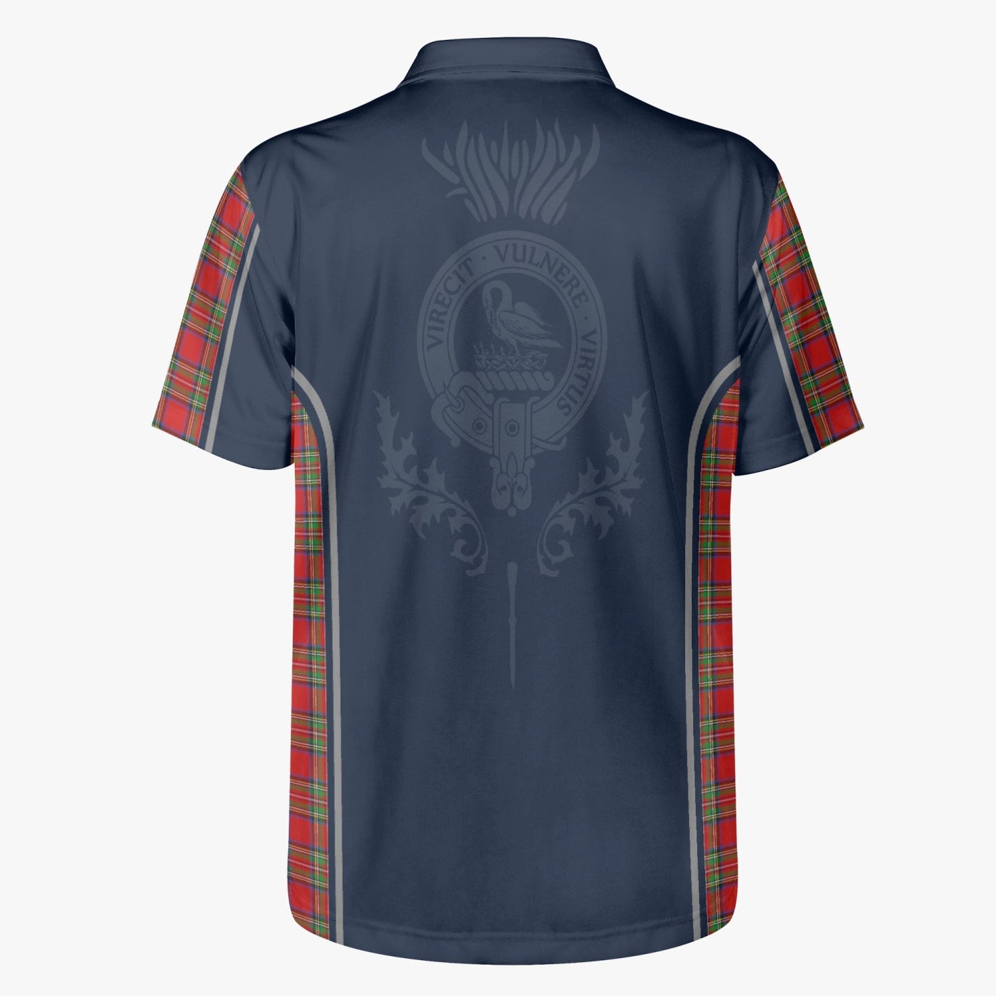 Clan Stewart Crest & Tartan Polo Shirt