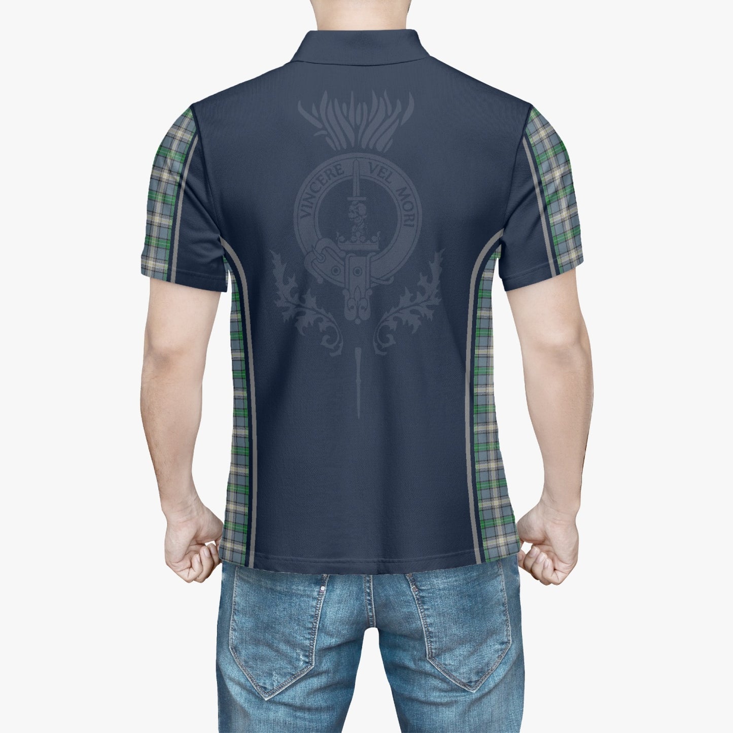 Clan MacDowall Crest & Tartan Polo Shirt