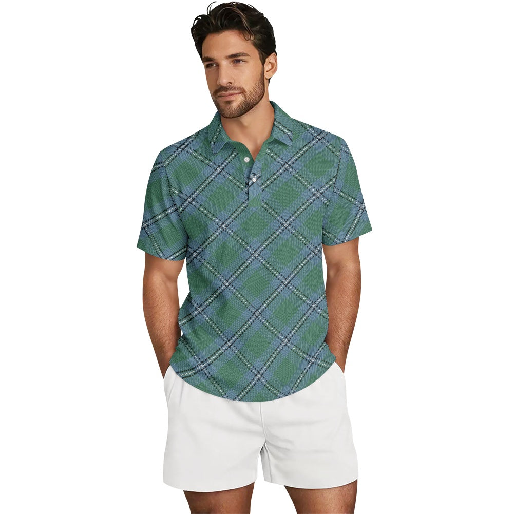 Clan Irvine of Drum Tartan Bias Polo