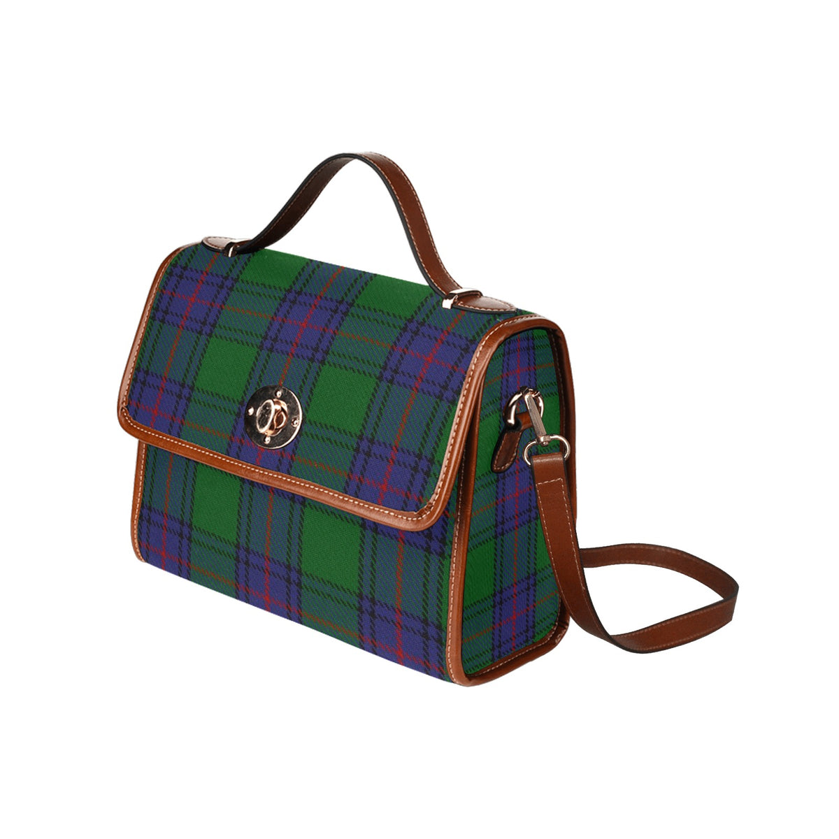 Clan Shaw Tartan Waterproof Canvas Handbag