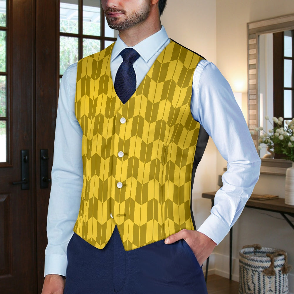 Wagara - Yagasuri Gold Suit vest jacket