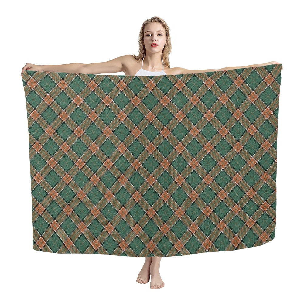 Clan Pollock Tartan Bias Chiffon Scarf