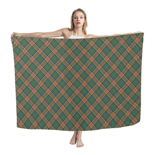 Clan Pollock Tartan Bias Chiffon Scarf