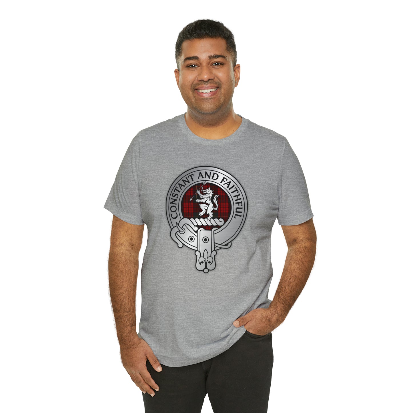 Clan MacQueen Crest & Tartan | Unisex T-Shirt