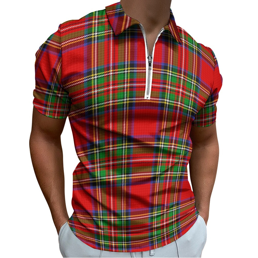 Clan Stewart Tartan Short sleeve polo shirt