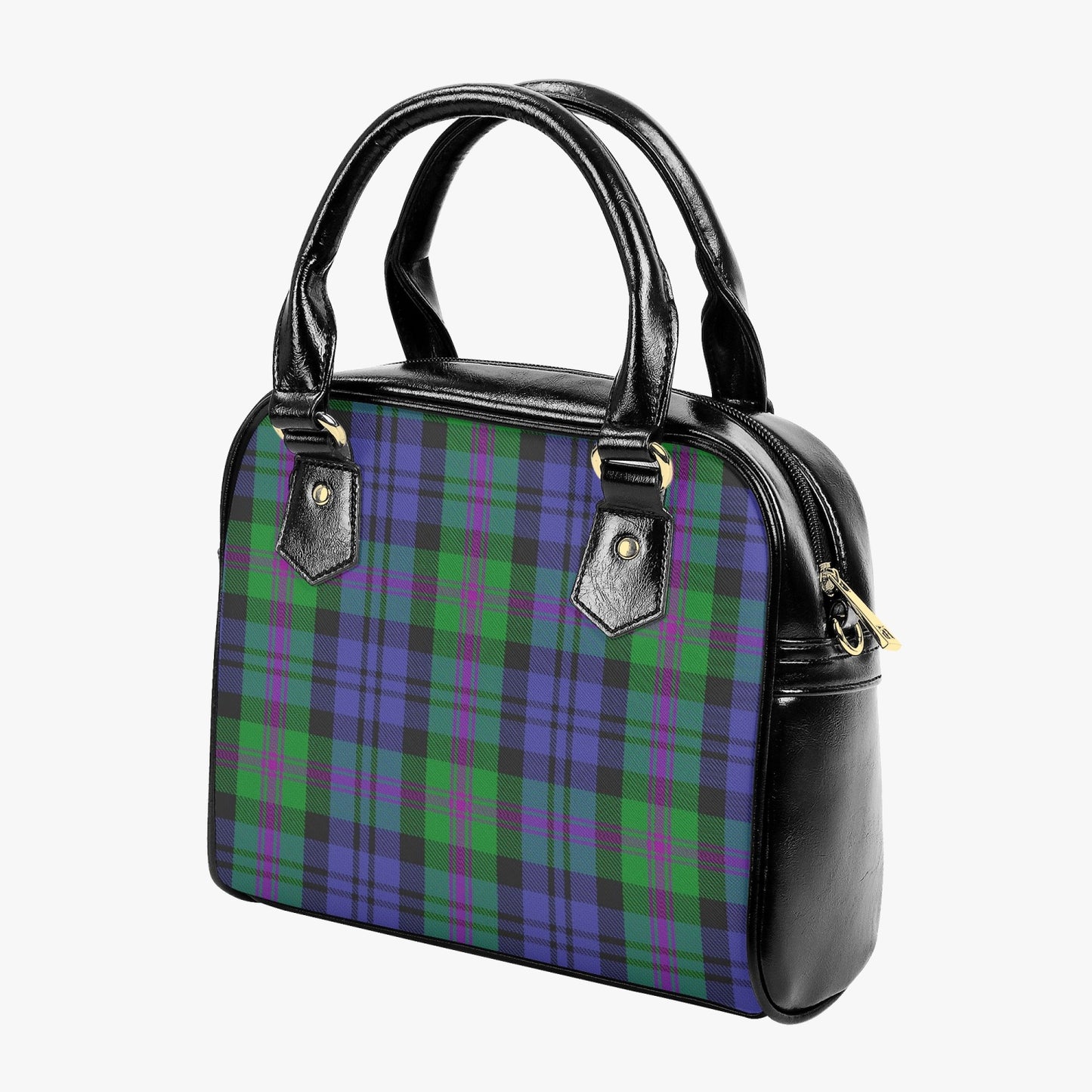 Clan Baird Tartan Casual Leather Saddle Bag