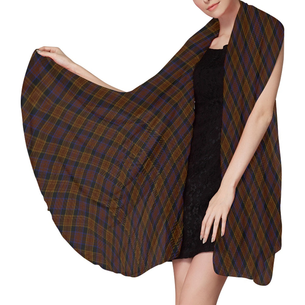 Irish County Laois Tartan Bias Chiffon Scarf