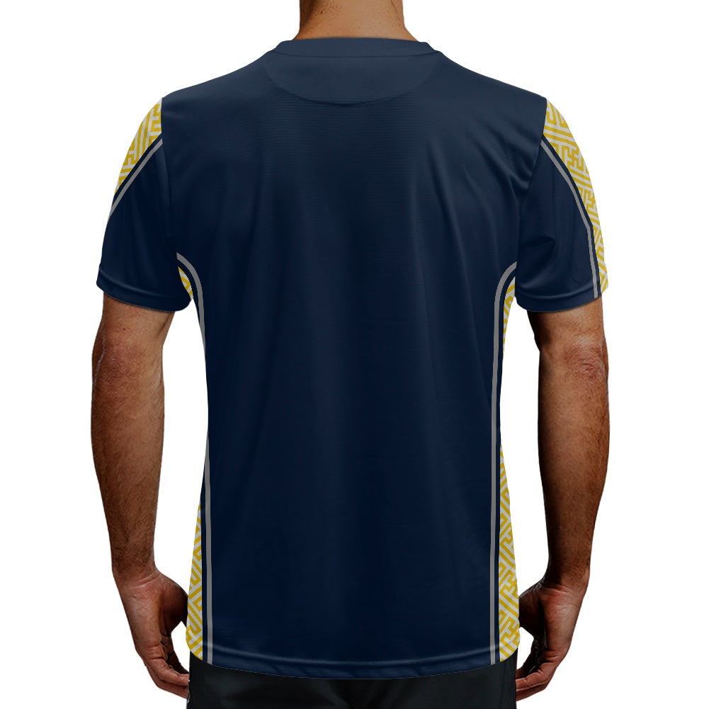 Japanese Wagara - Gold Sayagata Strip - Football Shirt