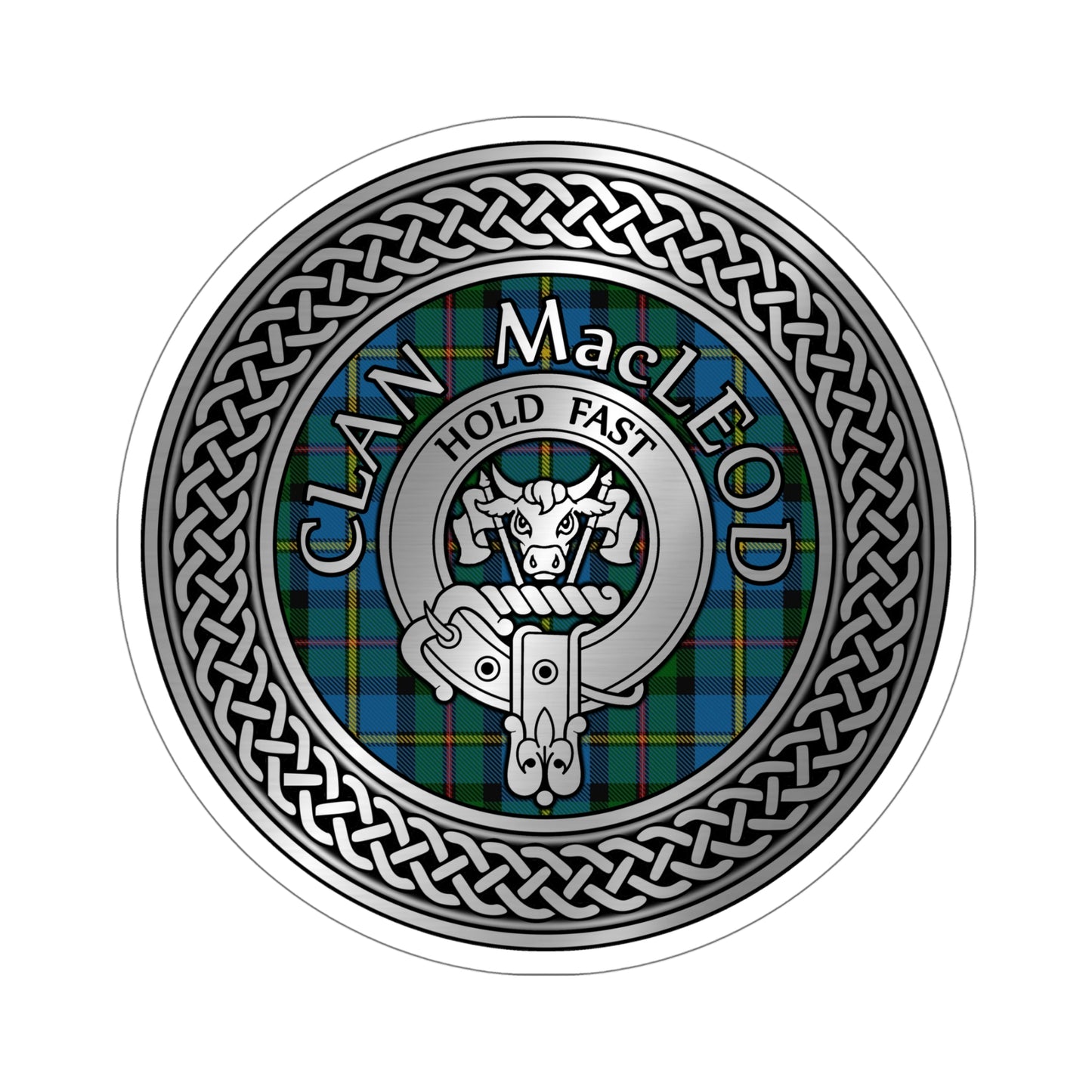 Clan MacLeod (Harris) Crest & Tartan Kiss-Cut Stickers