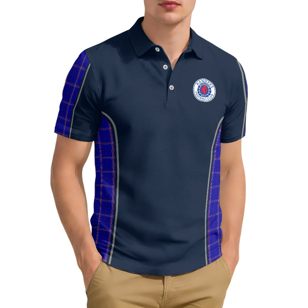 Rangers Lion Crest & Tartan Polo