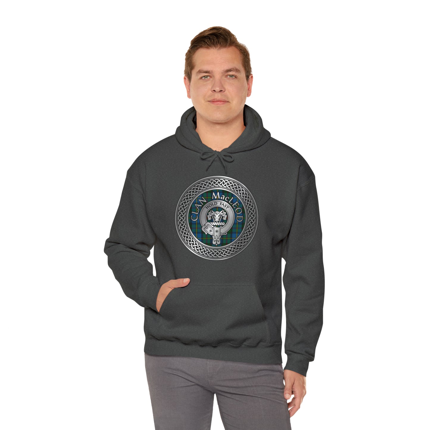 Clan MacLeod Crest & Tartan Unisex Heavy Blend™ Hooded Sweatshirt