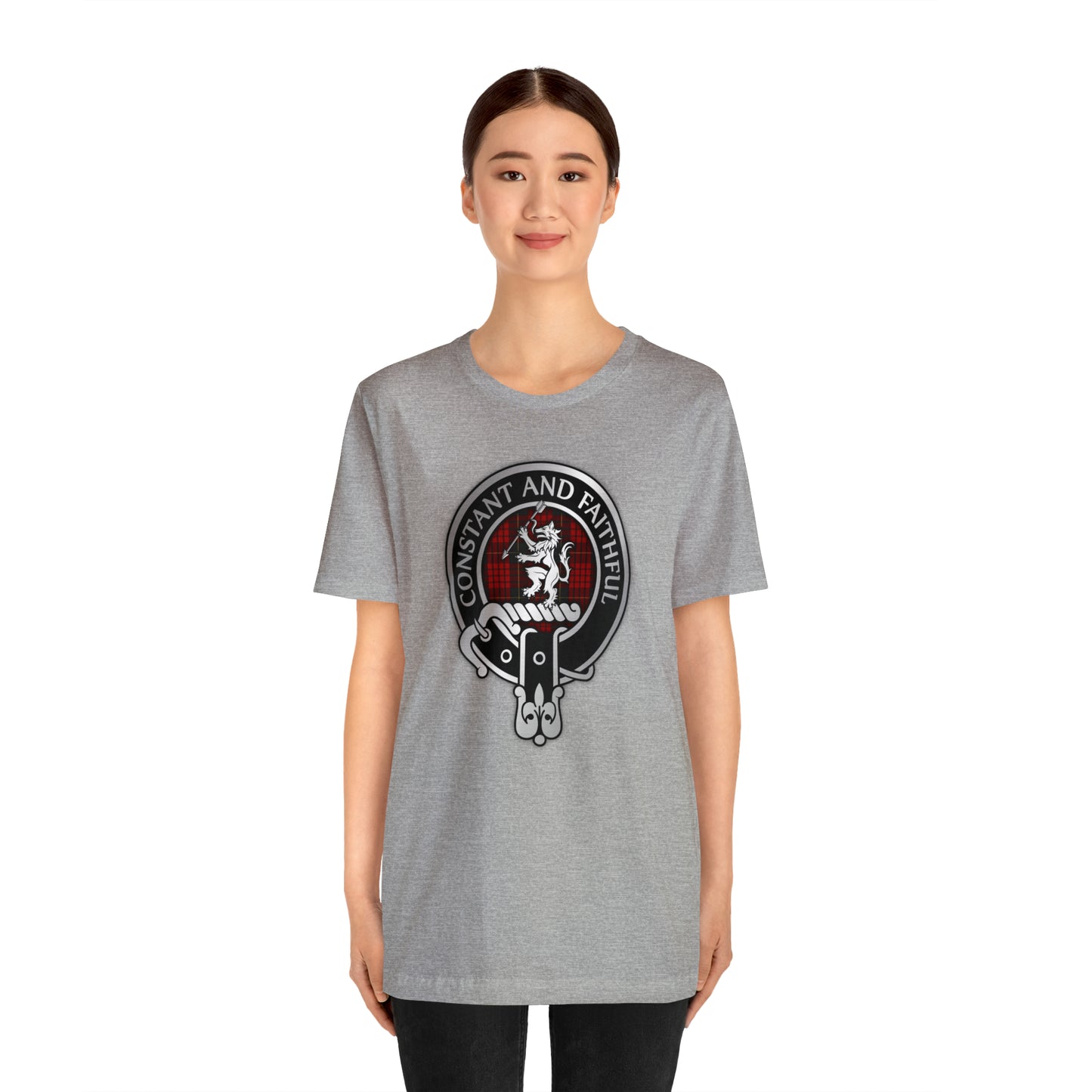 Clan MacQueen Crest & Tartan | Unisex T-Shirt