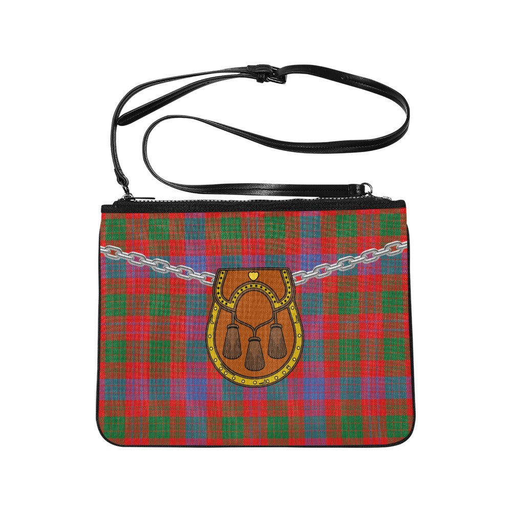Clan Ross Tartan Kilt Clutch Bag